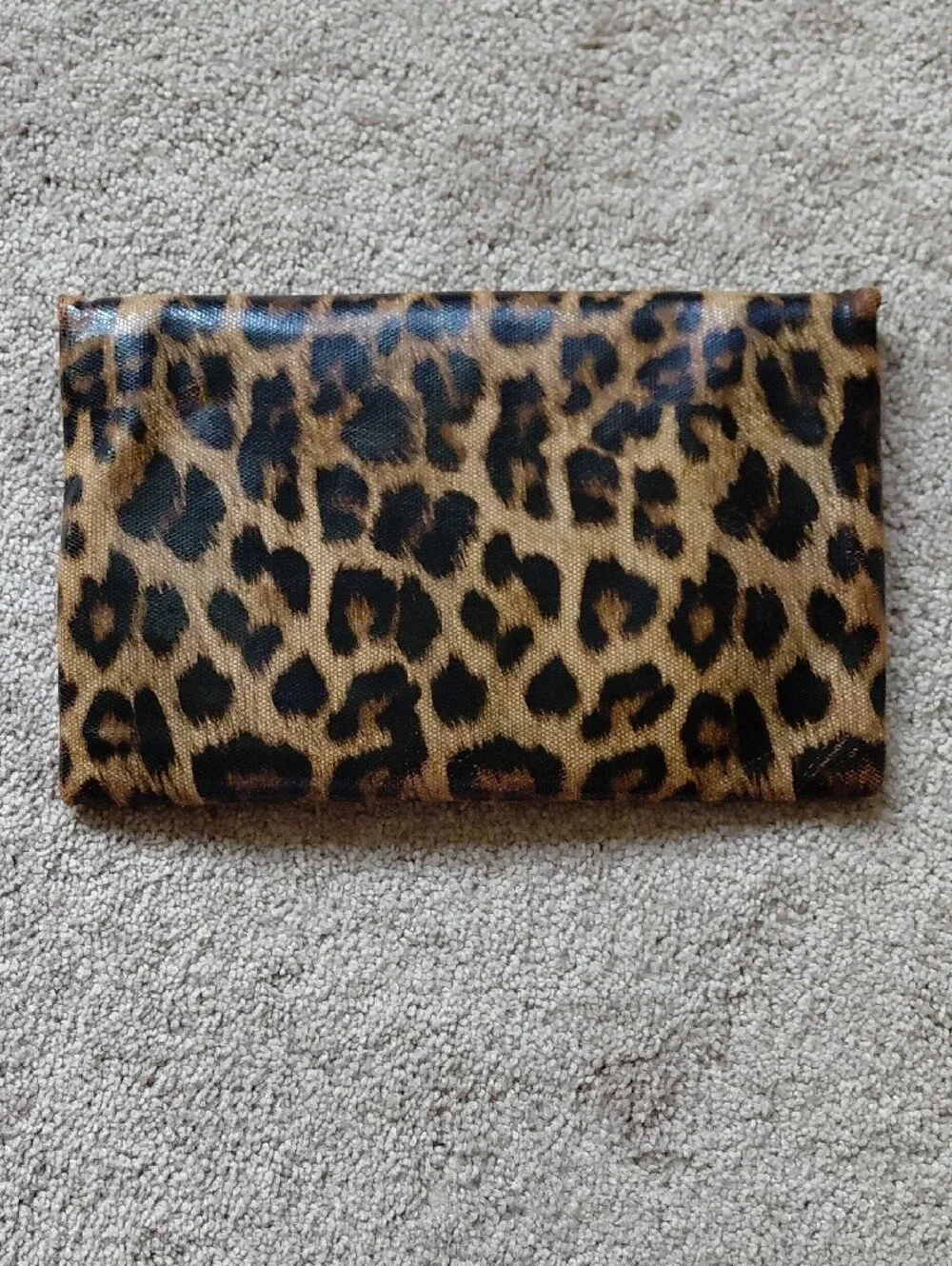 Leopard Print Envelope Clutch - Animal Print Brown Fashion Bag